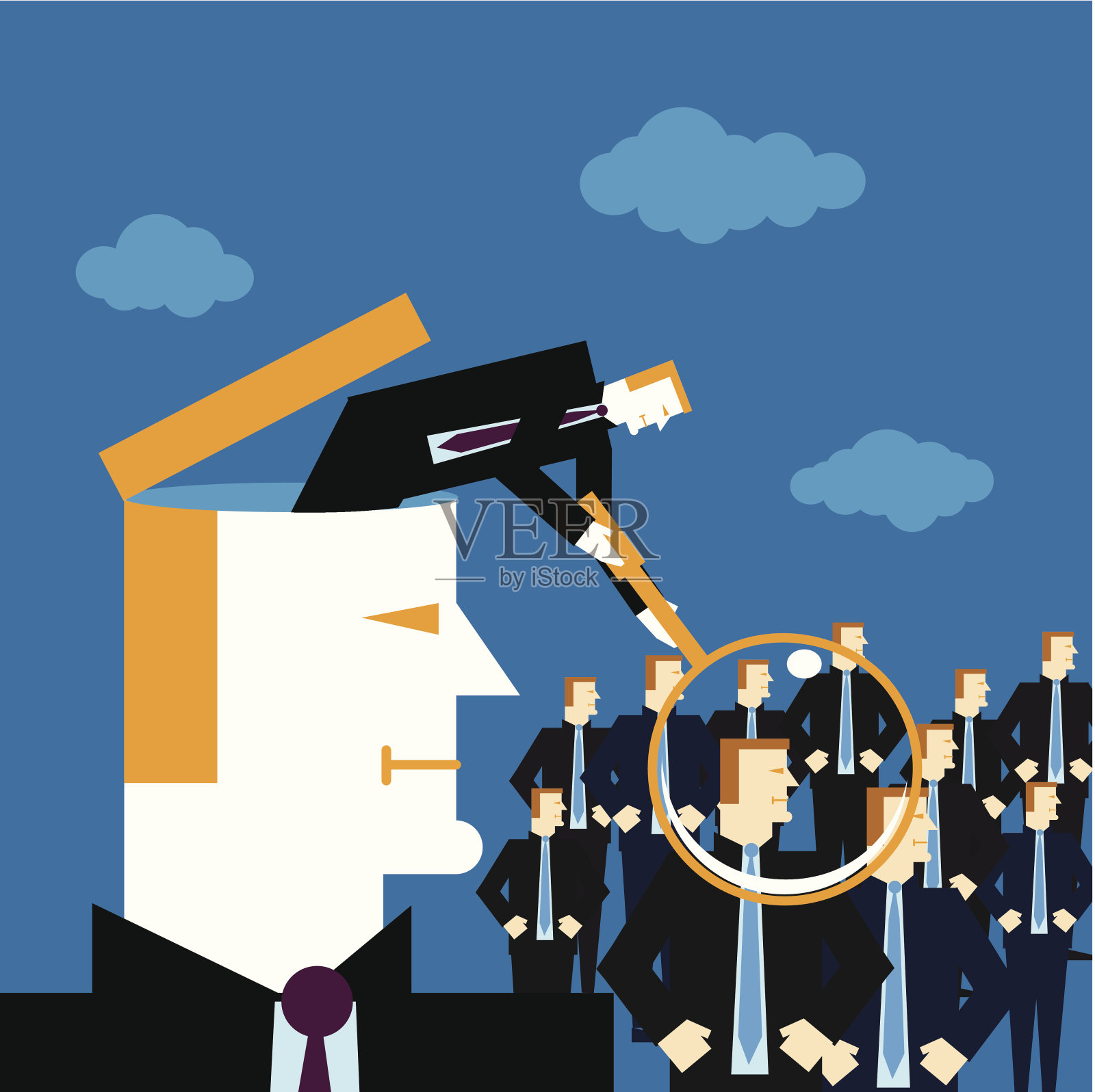 人分析插画图片素材