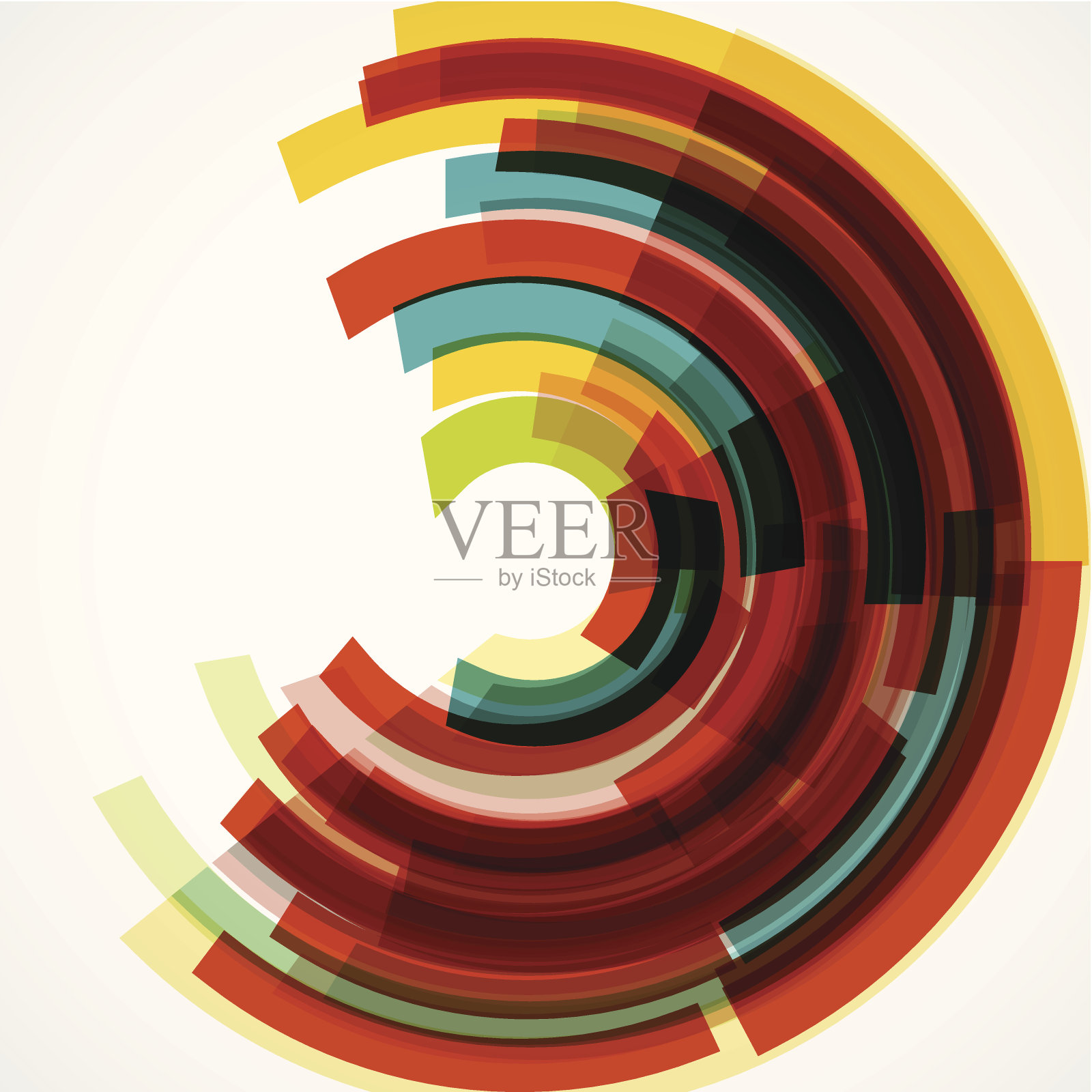 抽象彩色圆形条纹图案背景插画图片素材