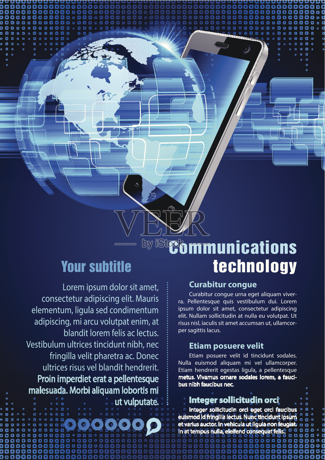 通信技术插画图片素材