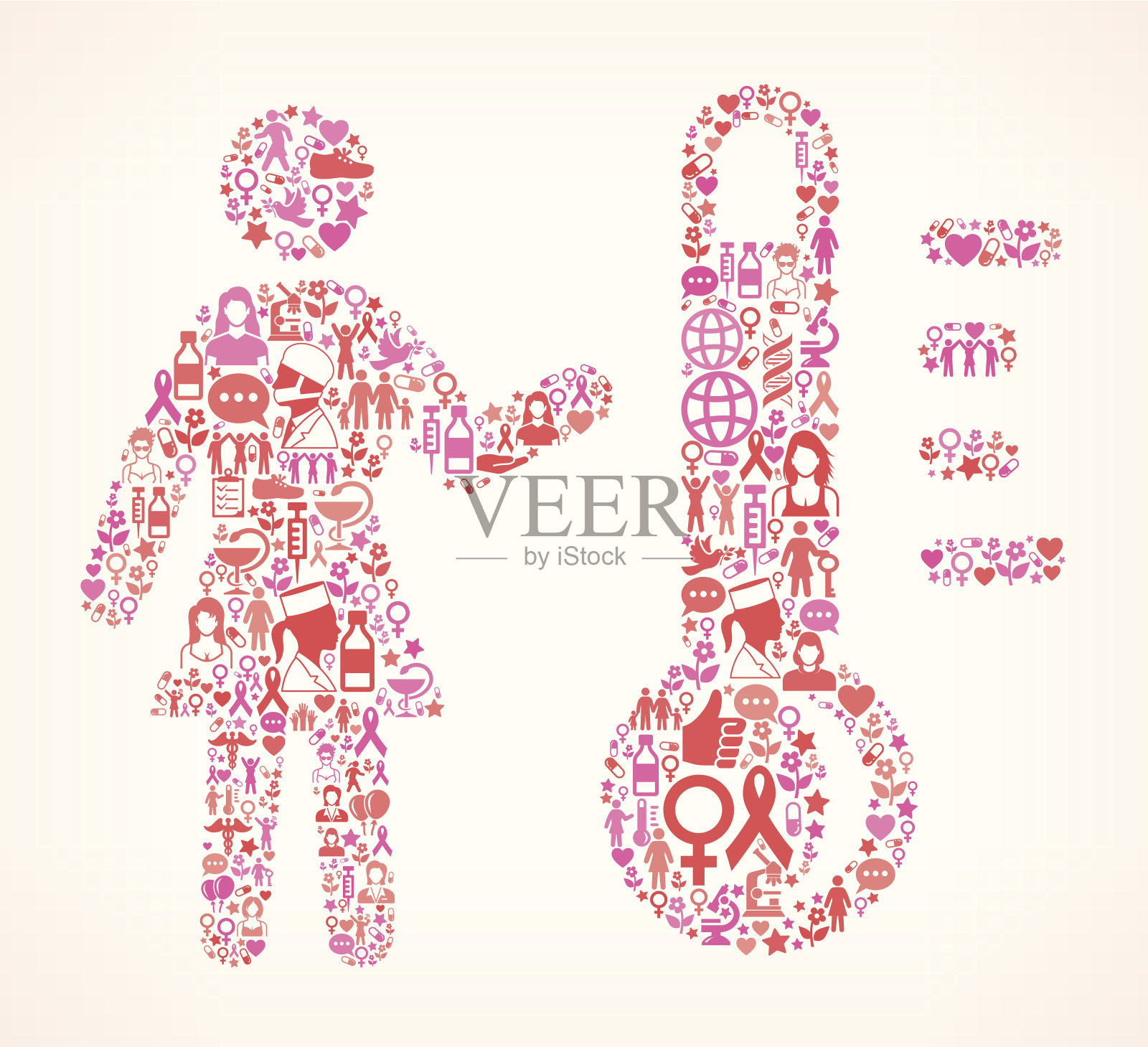 体温计乳腺癌意识版税免费矢量艺术插画图片素材