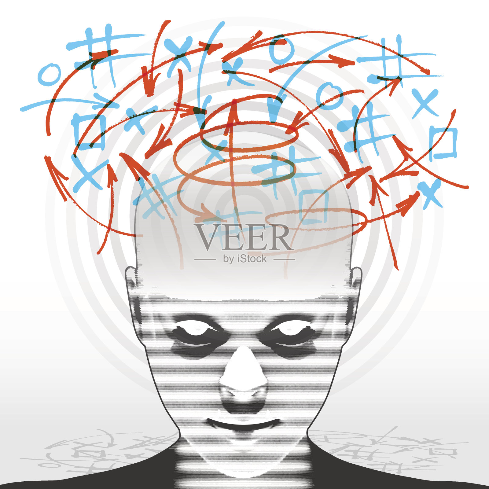 女人-不确定的想法插画图片素材