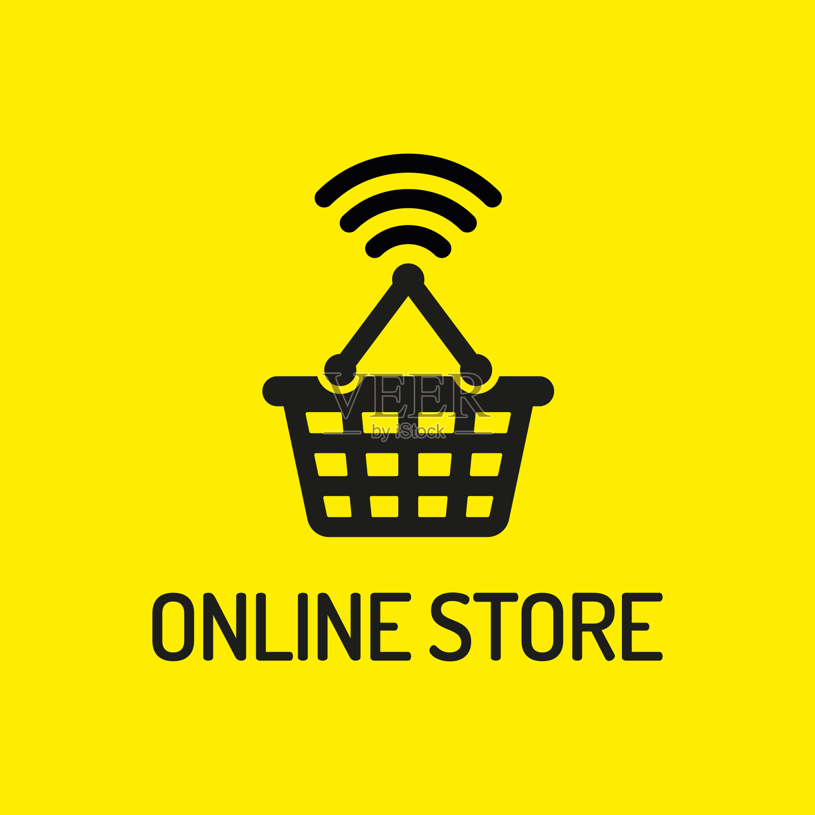 在线商店的图标插画图片素材