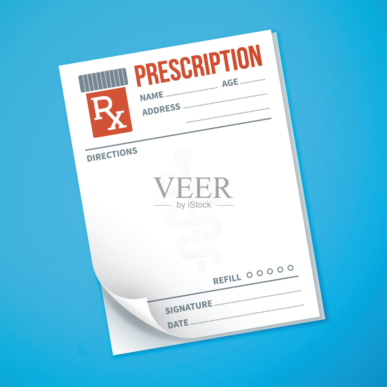 医生的处方插画图片素材