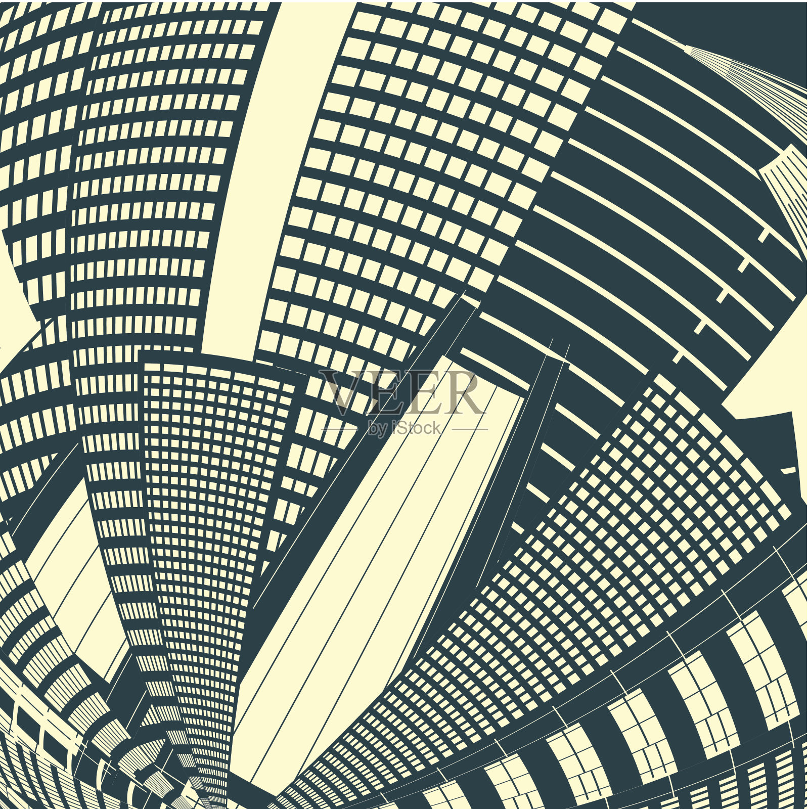 抽象色彩城市建筑格局背景插画图片素材