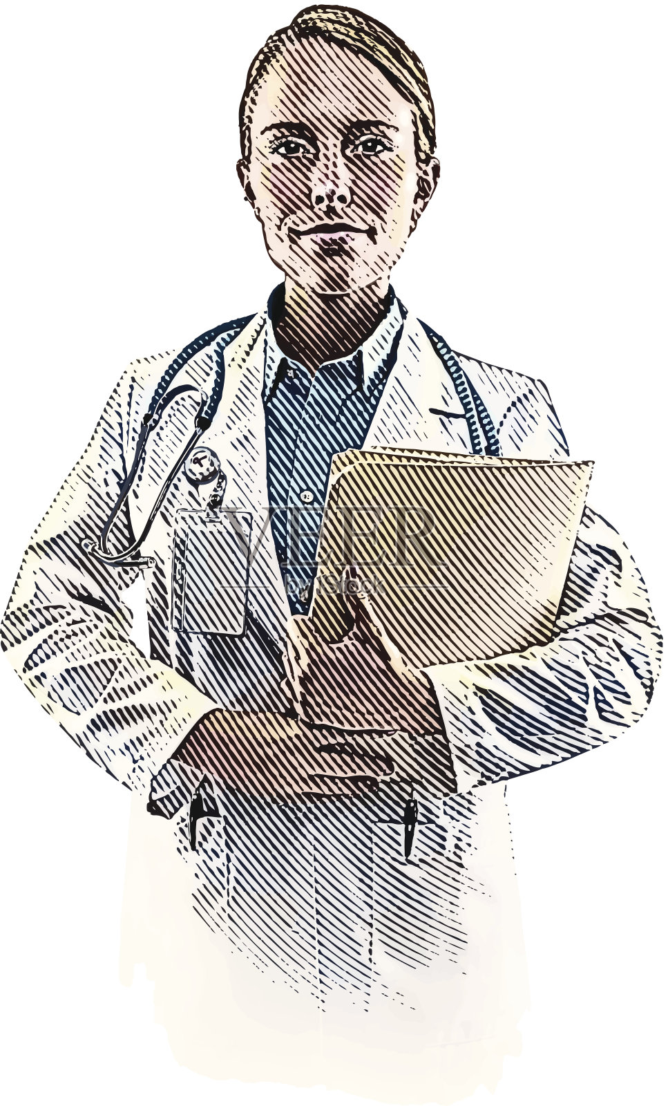 女医生插画图片素材