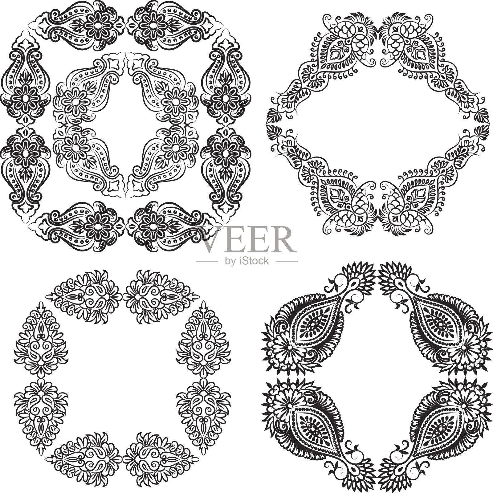 鲜花帧插画图片素材