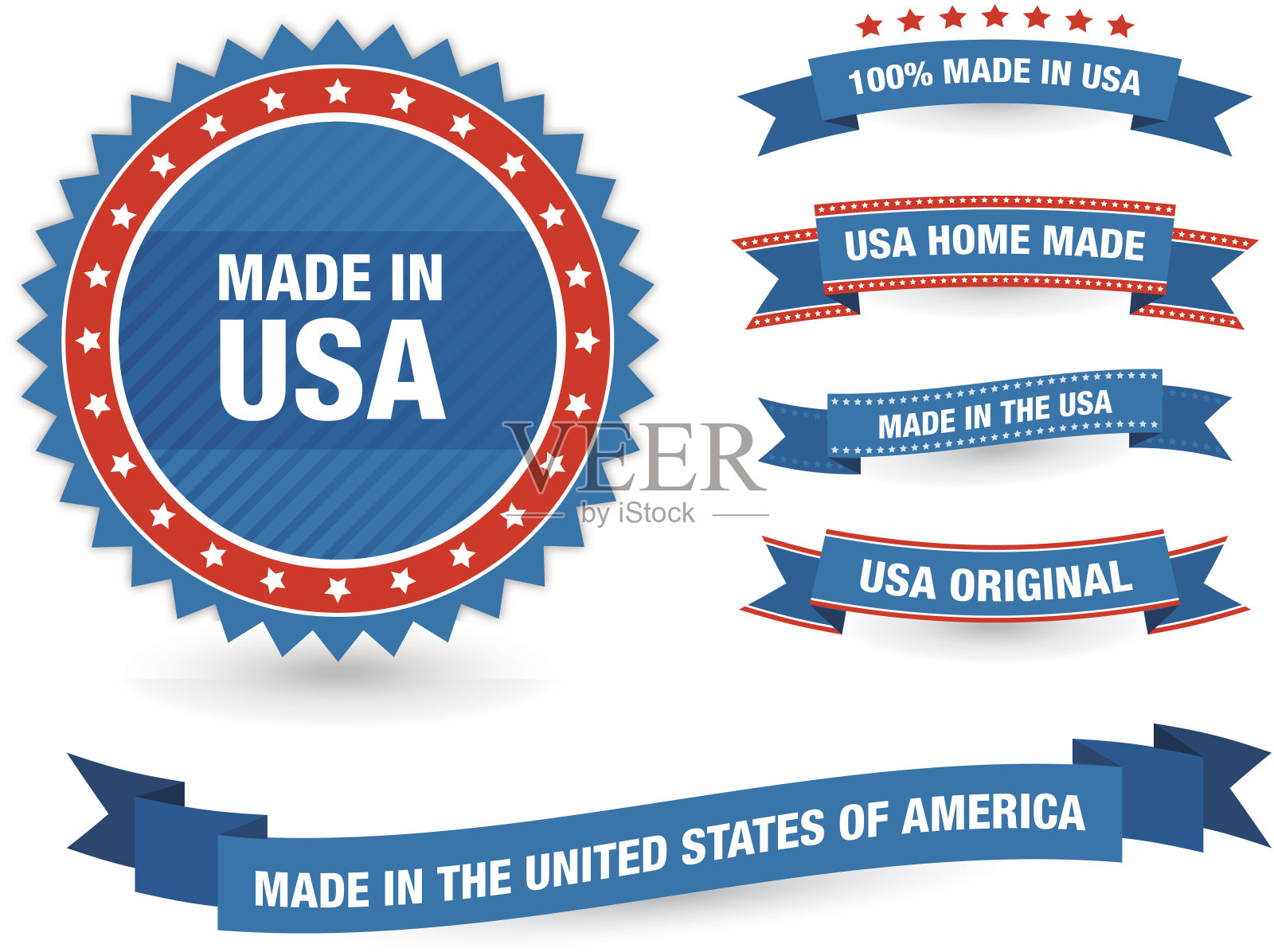 美国制造的横幅套装插画图片素材