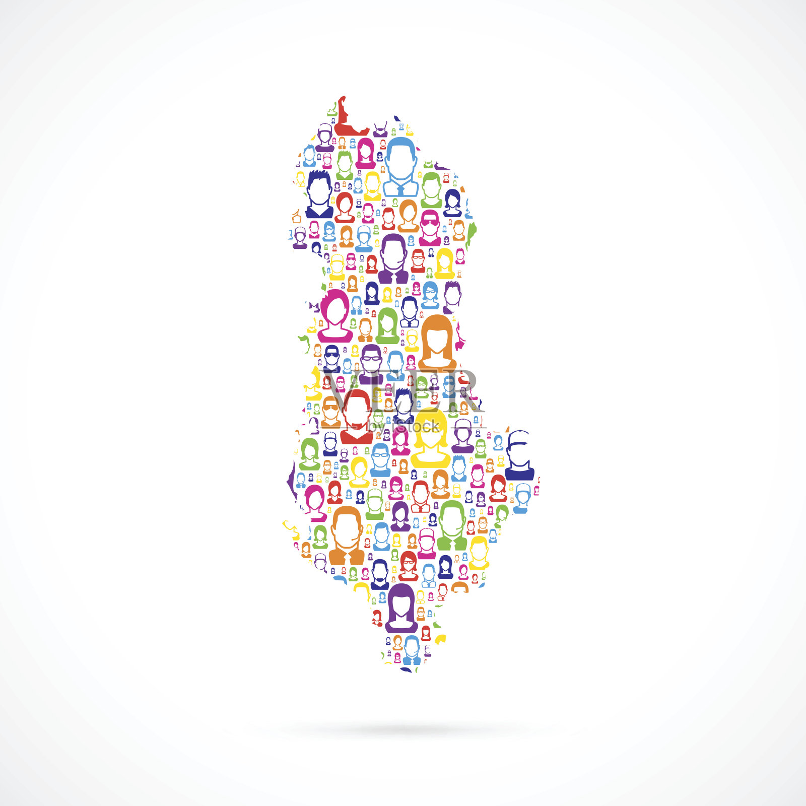 阿尔巴尼亚人地图插画图片素材