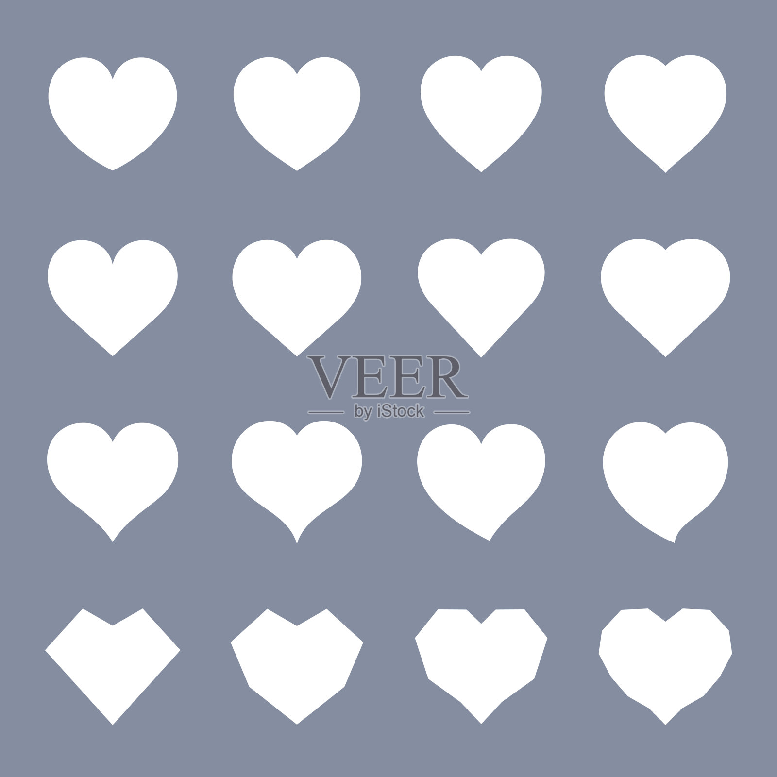 白心符号套装插画图片素材