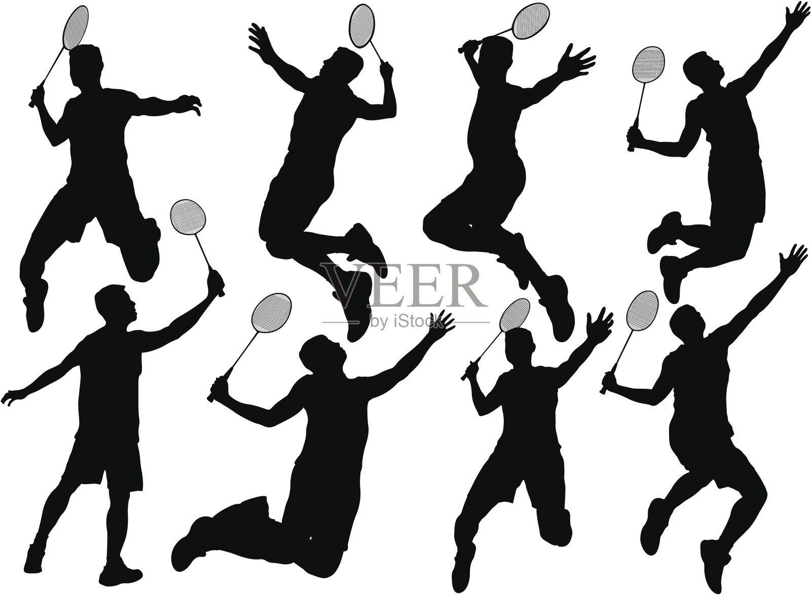 羽毛球运动员设计元素图片