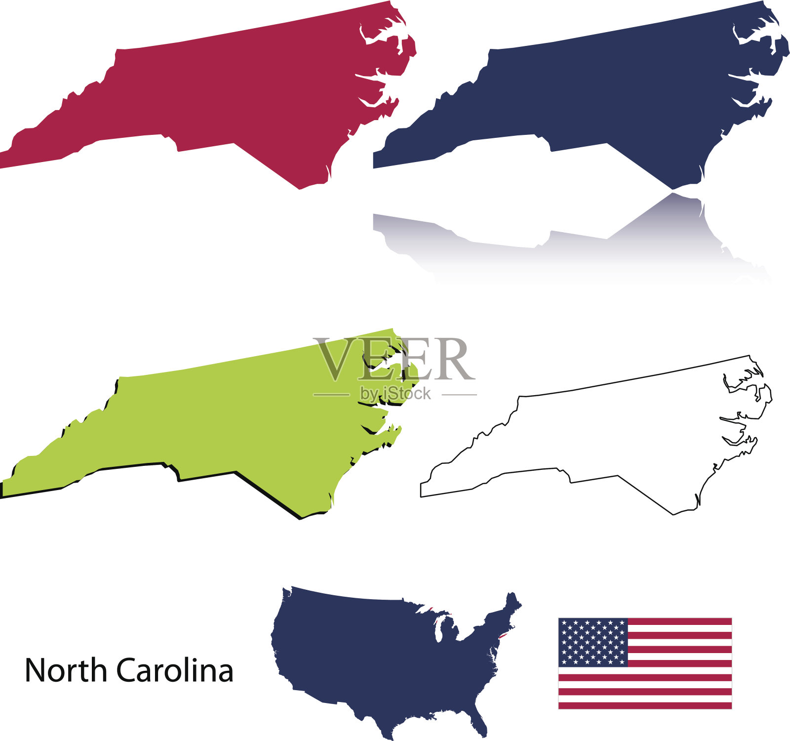 北卡州立插画图片素材