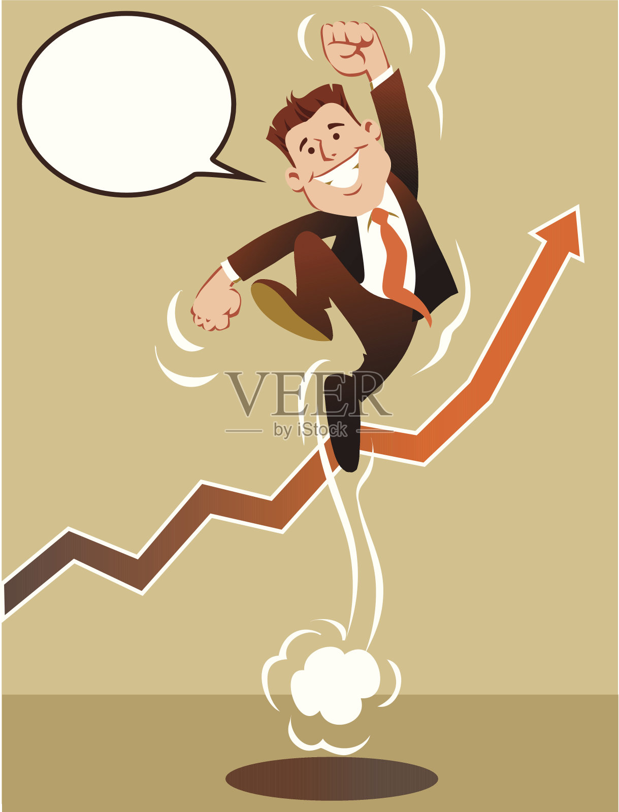 快乐商人卡通插画图片素材