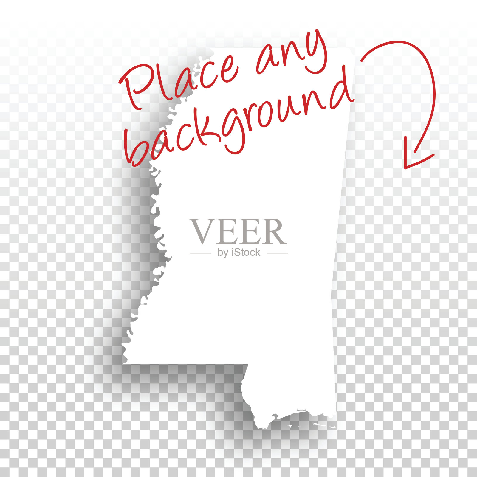 密西西比地图设计-空白背景插画图片素材