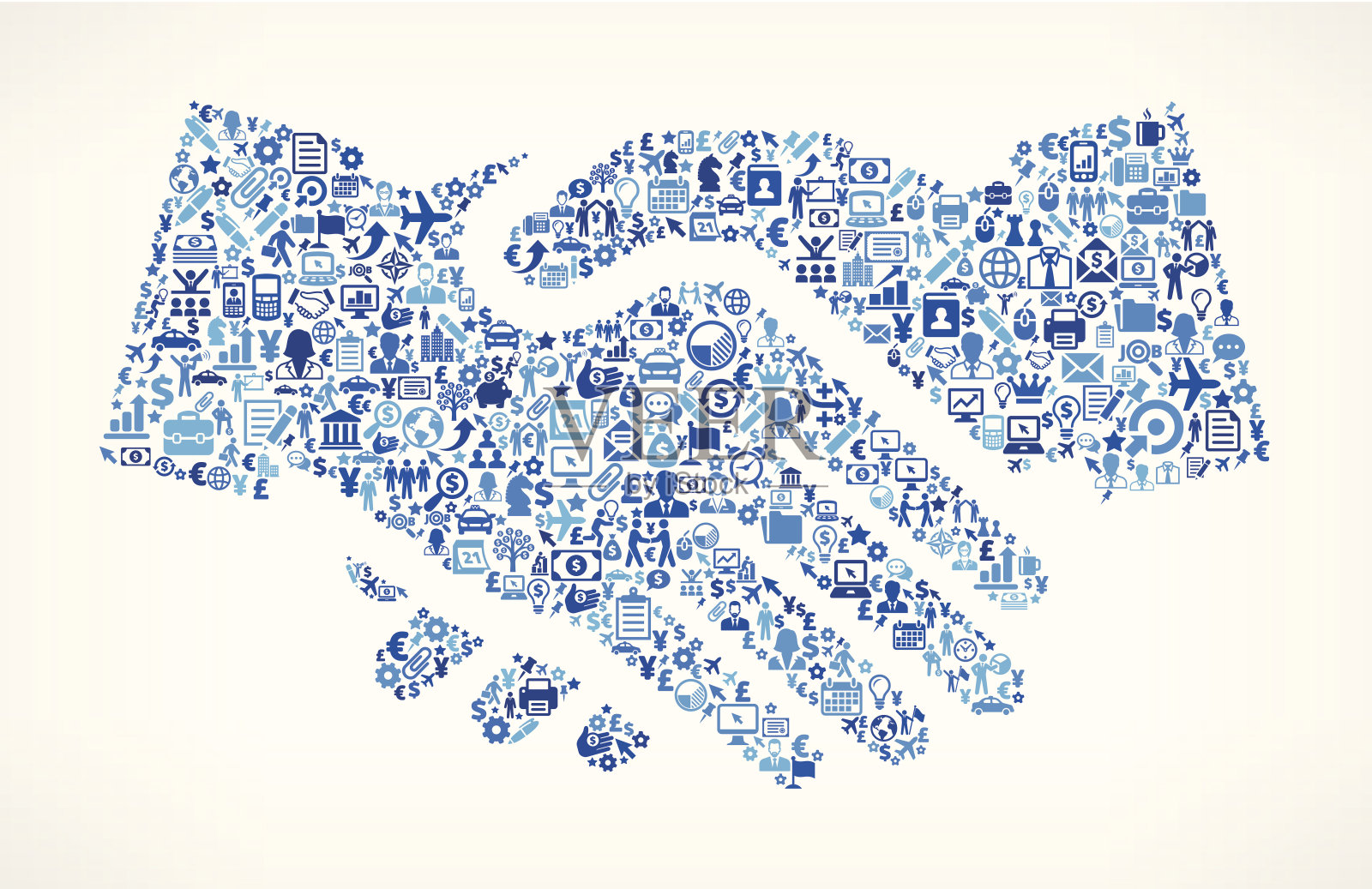 握手商业版税免费矢量艺术模式插画图片素材