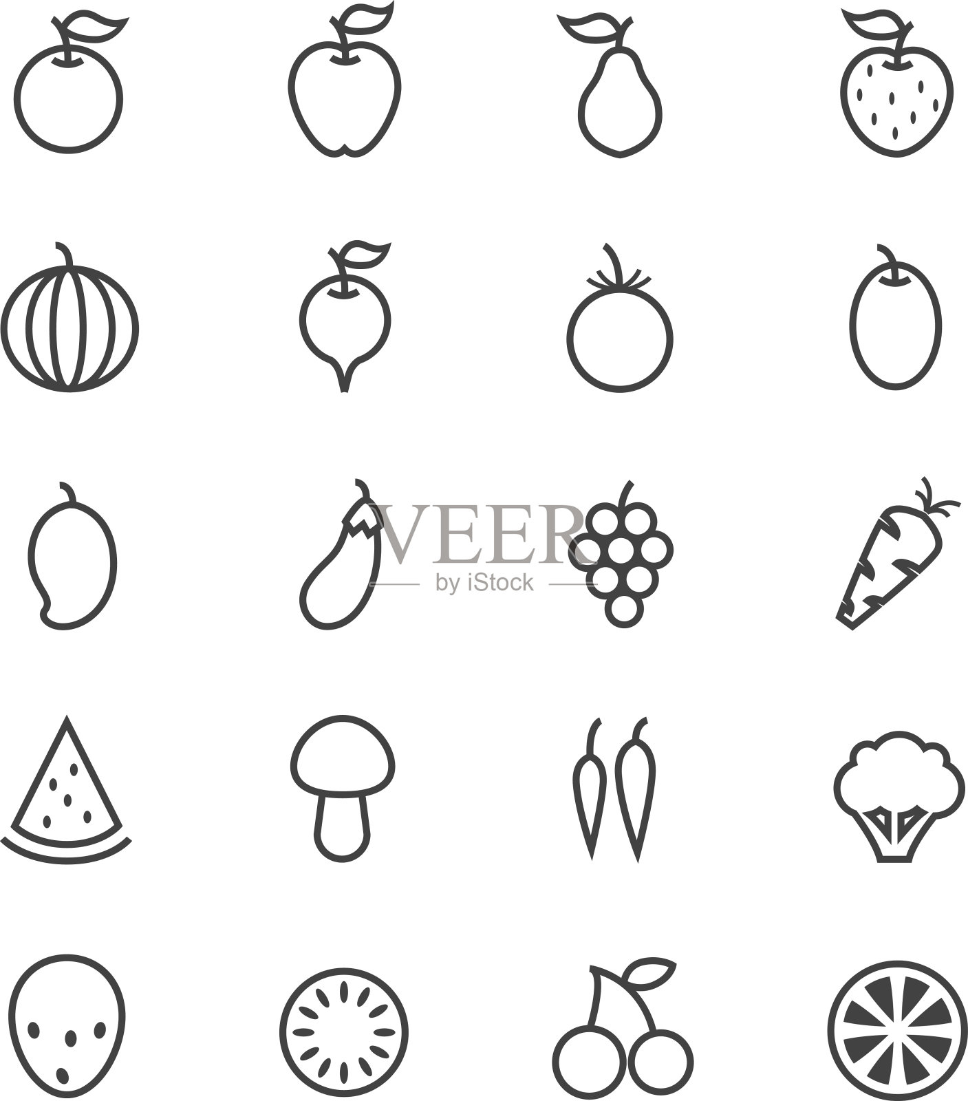 水果图标集合图标素材