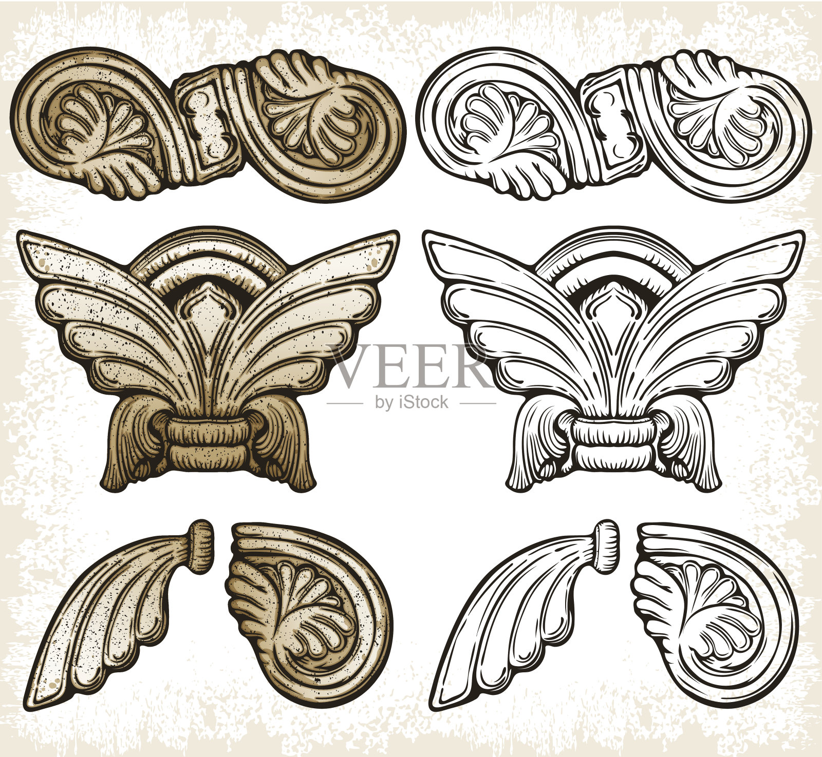 石材设计元素6插画图片素材