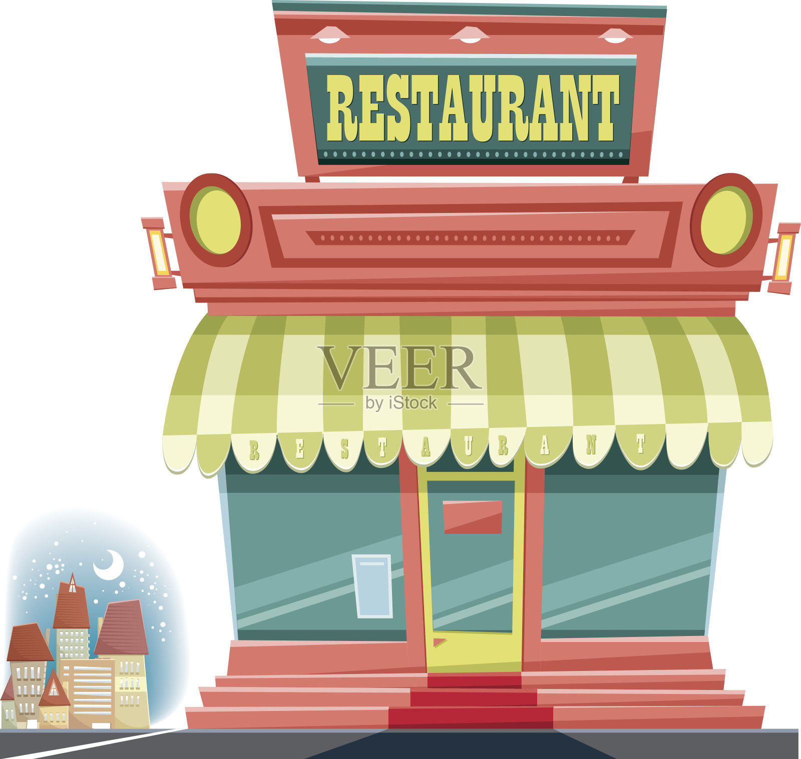 城里最好的地方插画图片素材