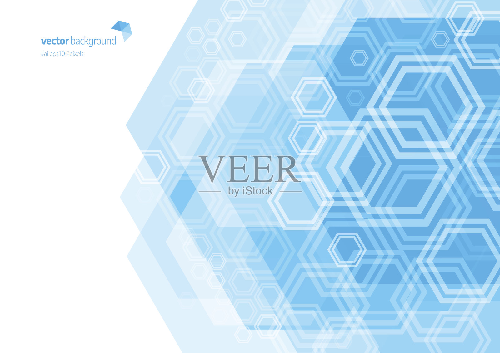 六角形抽象背景插画图片素材