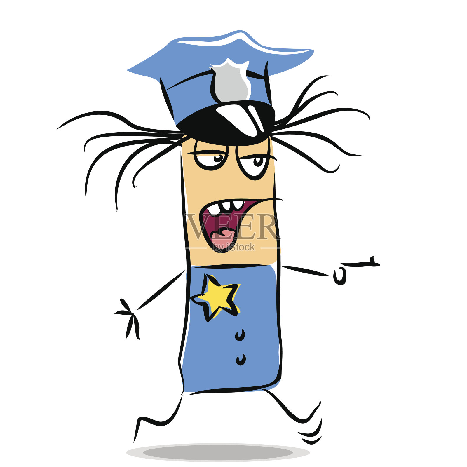 卡通警察设计元素图片