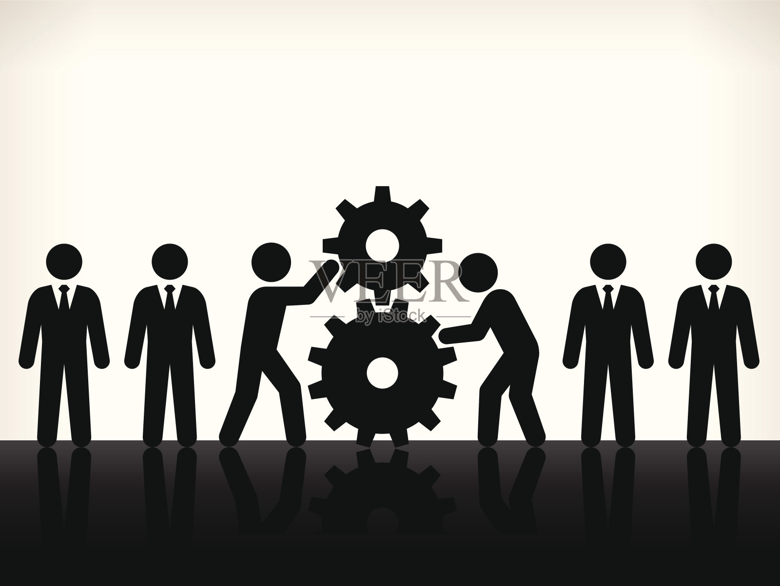 商业发展黑白插图插画图片素材