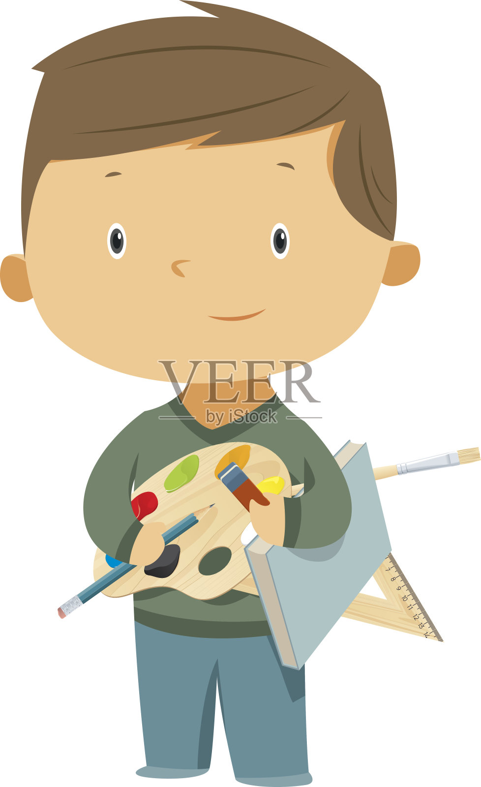 小学生插画图片素材