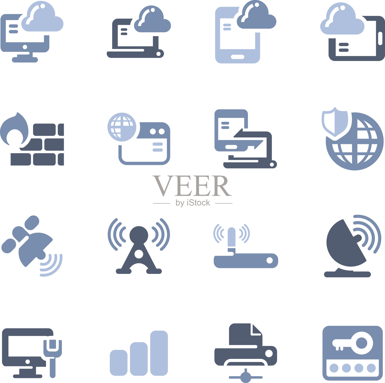 通信技术的图标图标素材