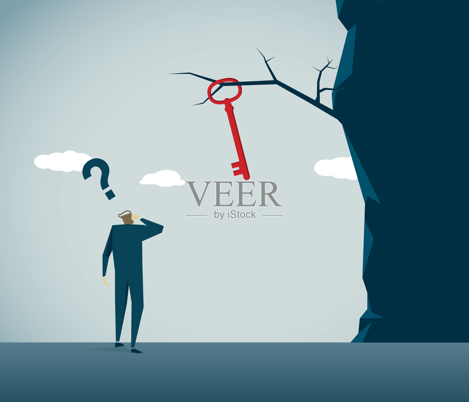 悬崖插画图片素材