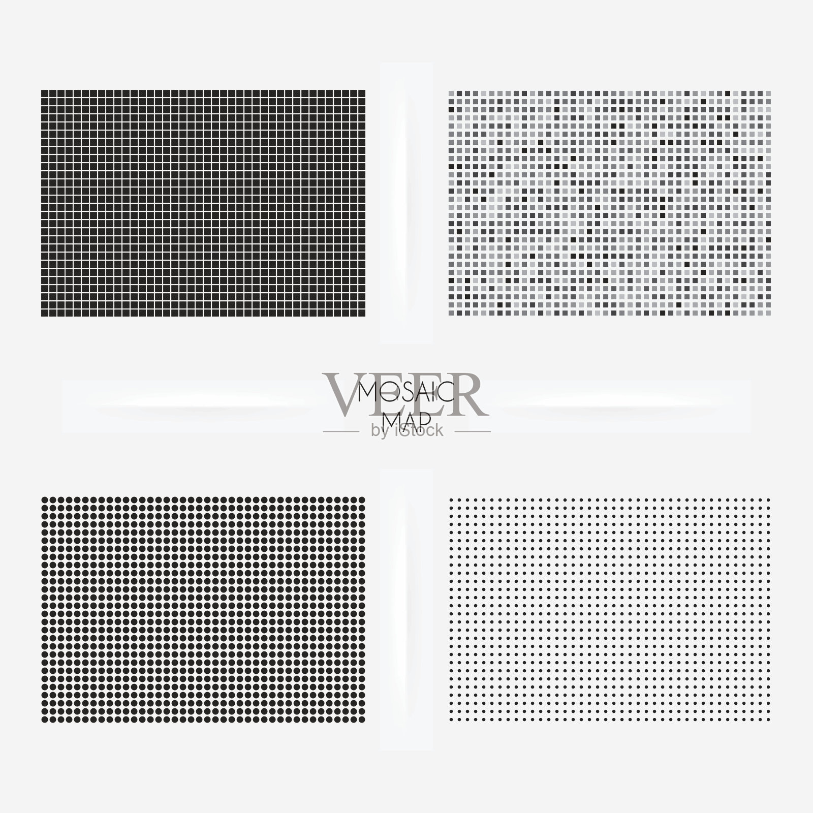 科罗拉多地图-马赛克方格和星点插画图片素材