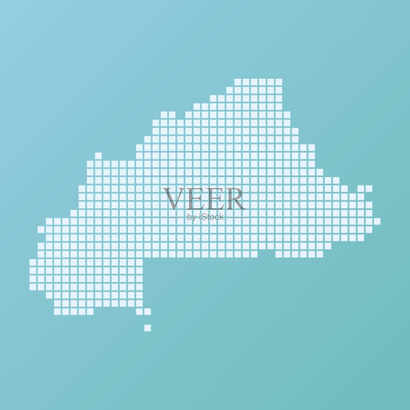 布基纳法索地图基本方形图案绿松石插画图片素材