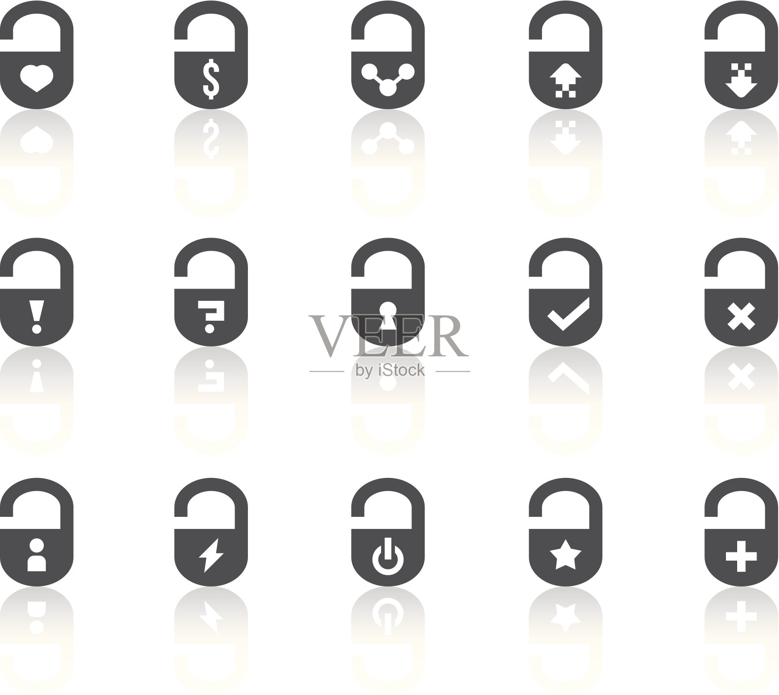 锁图标|简单的黑色系列插画图片素材