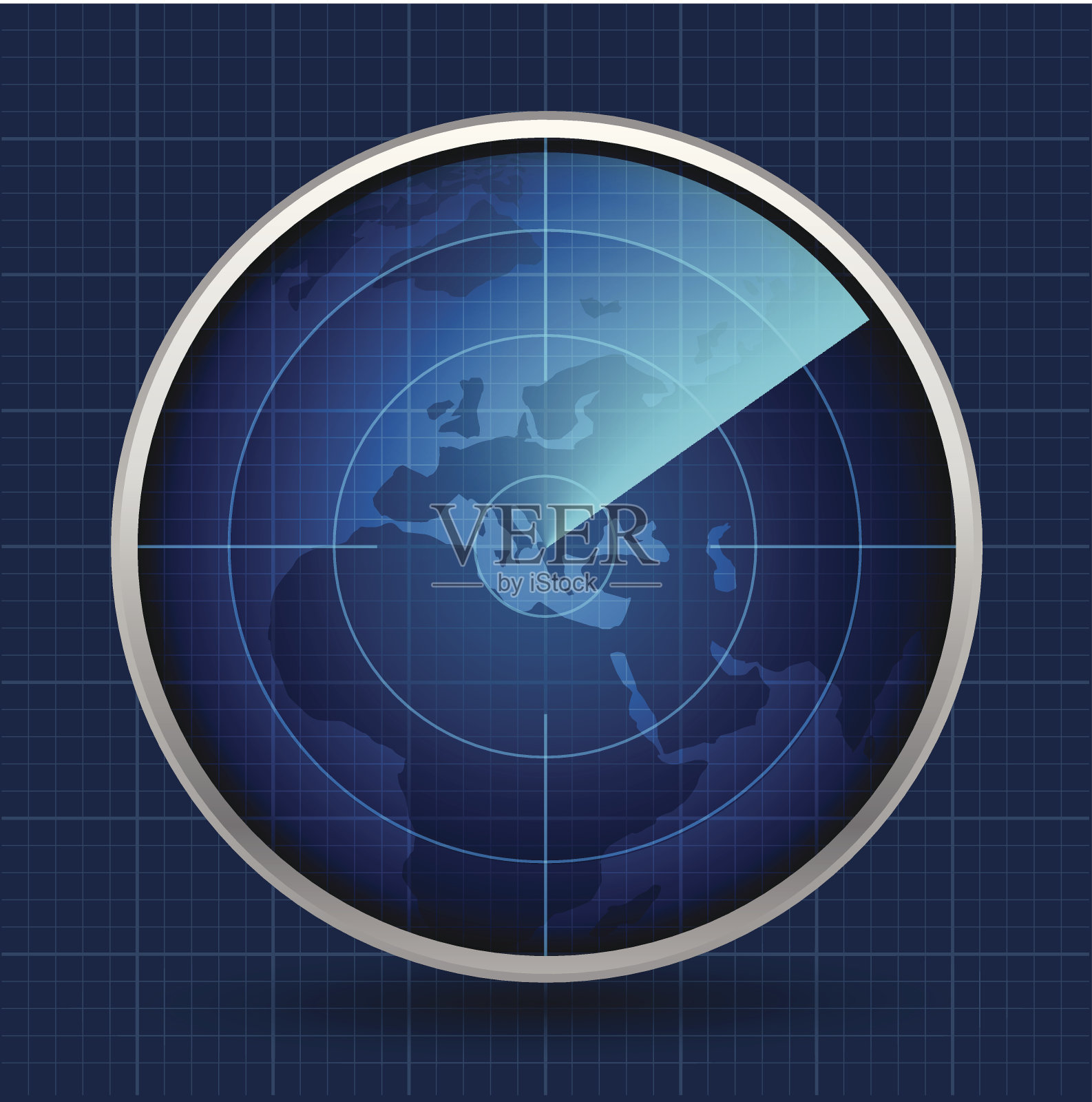 雷达插画图片素材