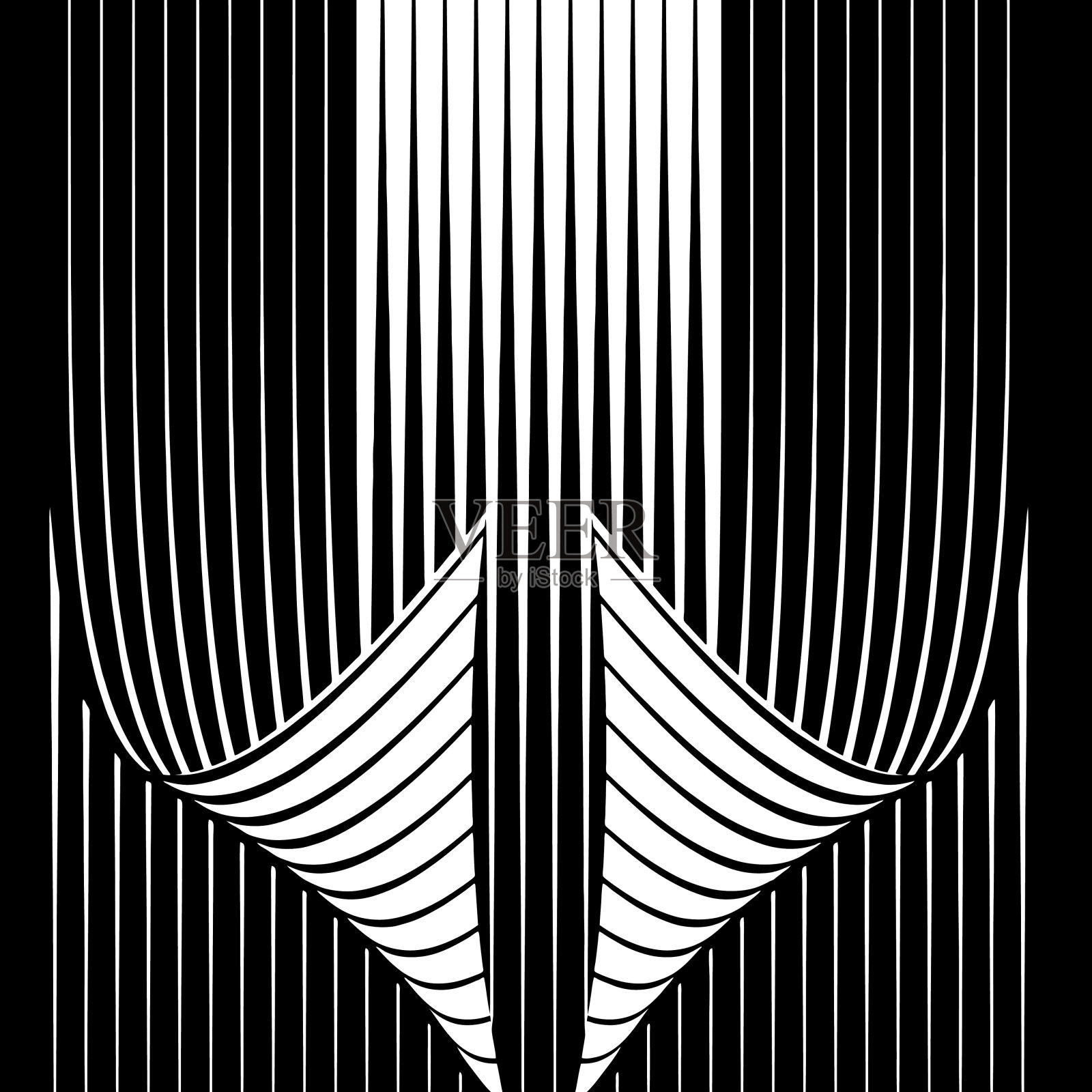 条纹半色调图案卷轴形状插画图片素材