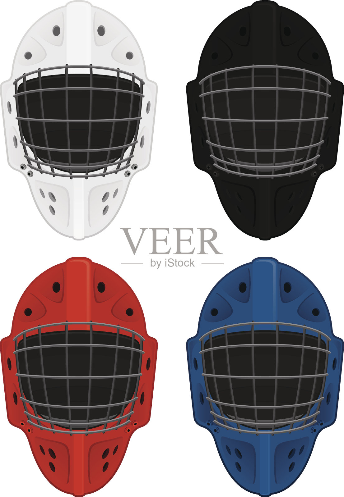 曲棍球面具插画图片素材