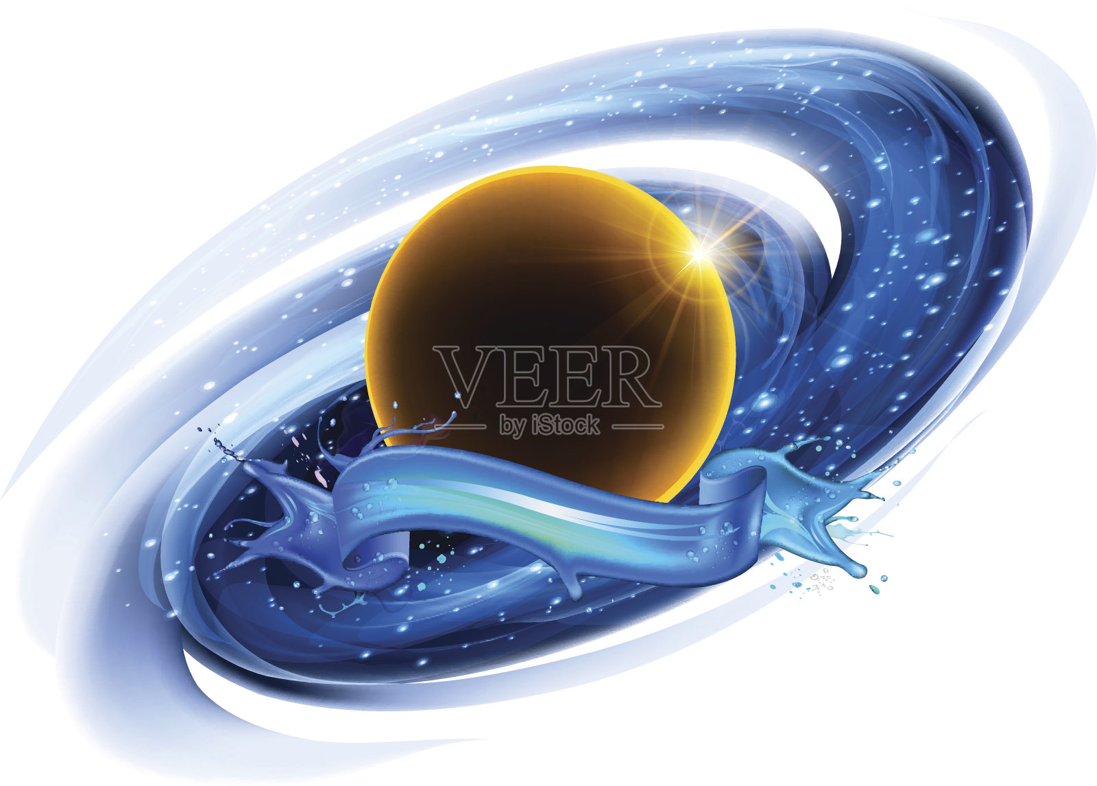 涡的空间背景插画图片素材