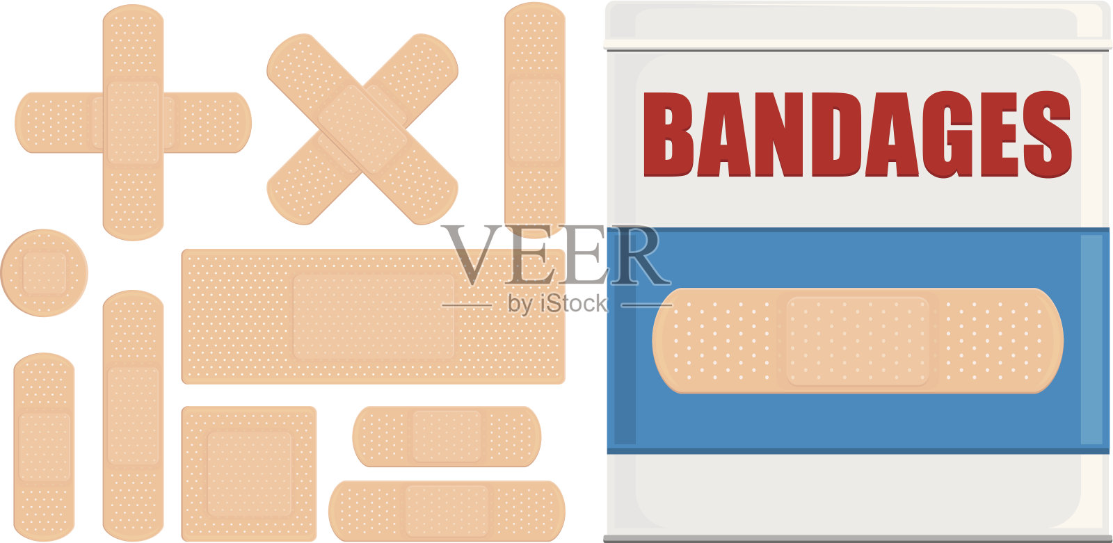 绷带插画图片素材