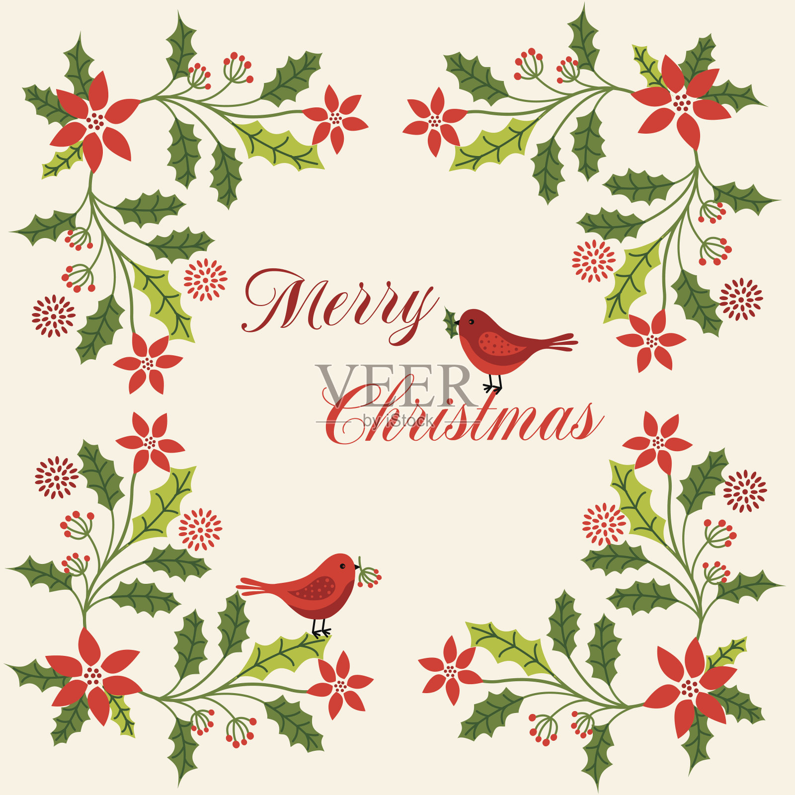 圣诞帧。插画图片素材