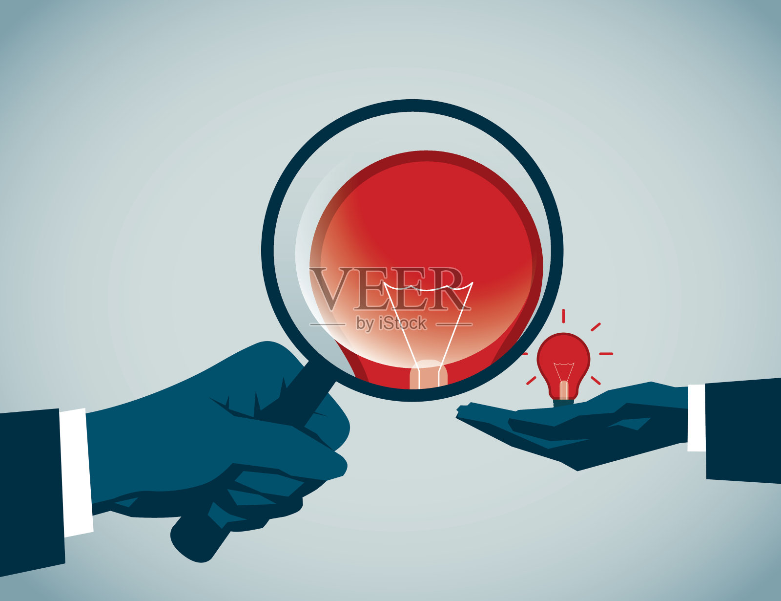 放大镜插画图片素材