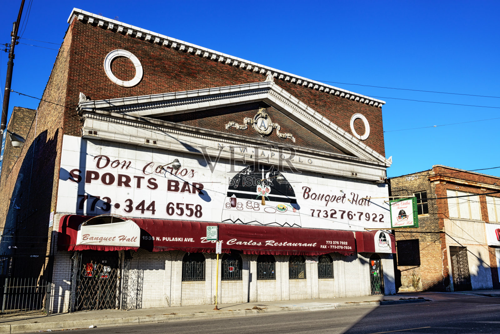 芝加哥洪堡公园，前新阿波罗剧院照片摄影图片