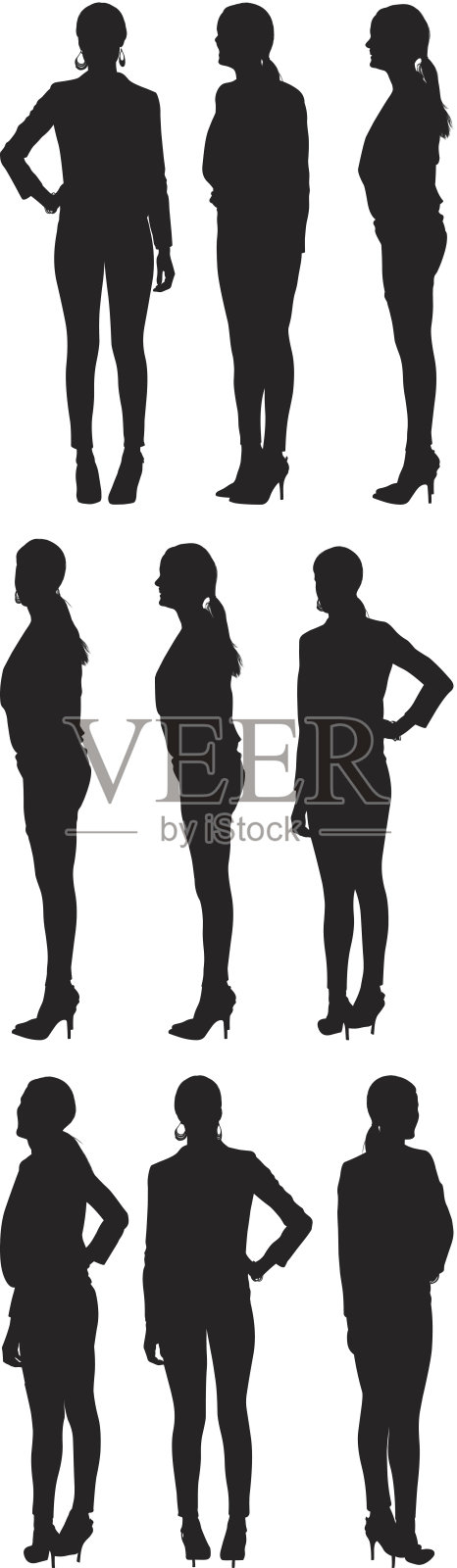 各种视图的商人设计元素图片