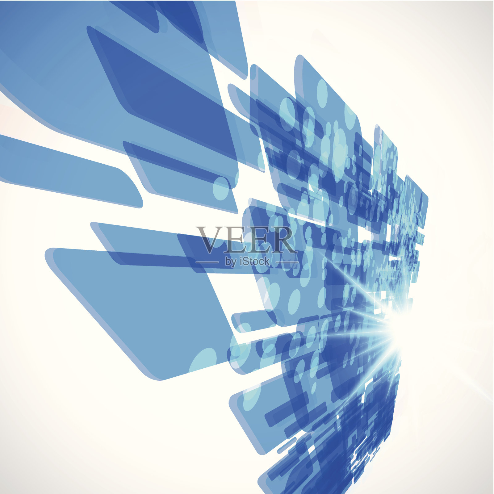 抽象蓝色技术图案背景插画图片素材