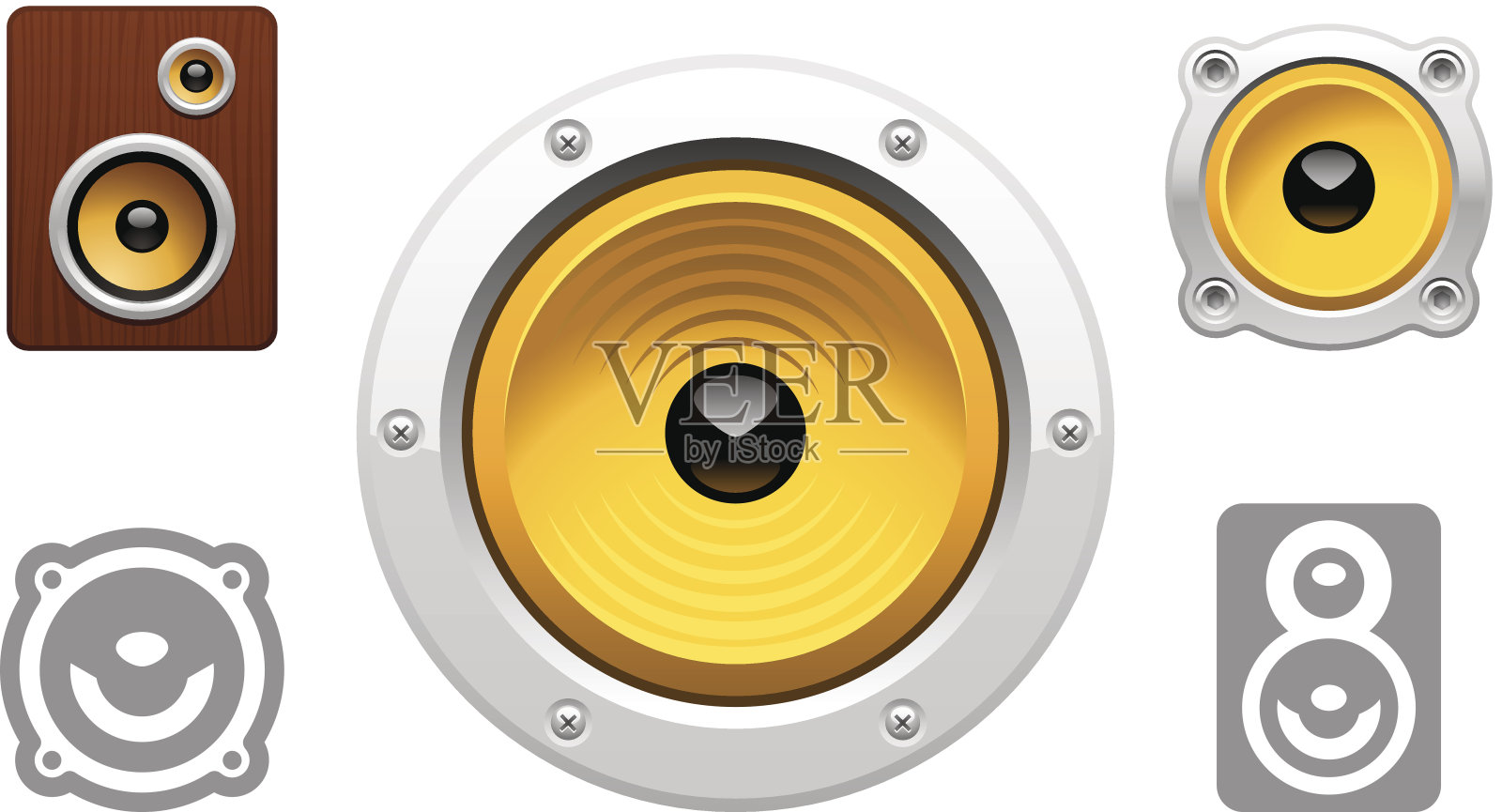 演讲者对象图标插画图片素材