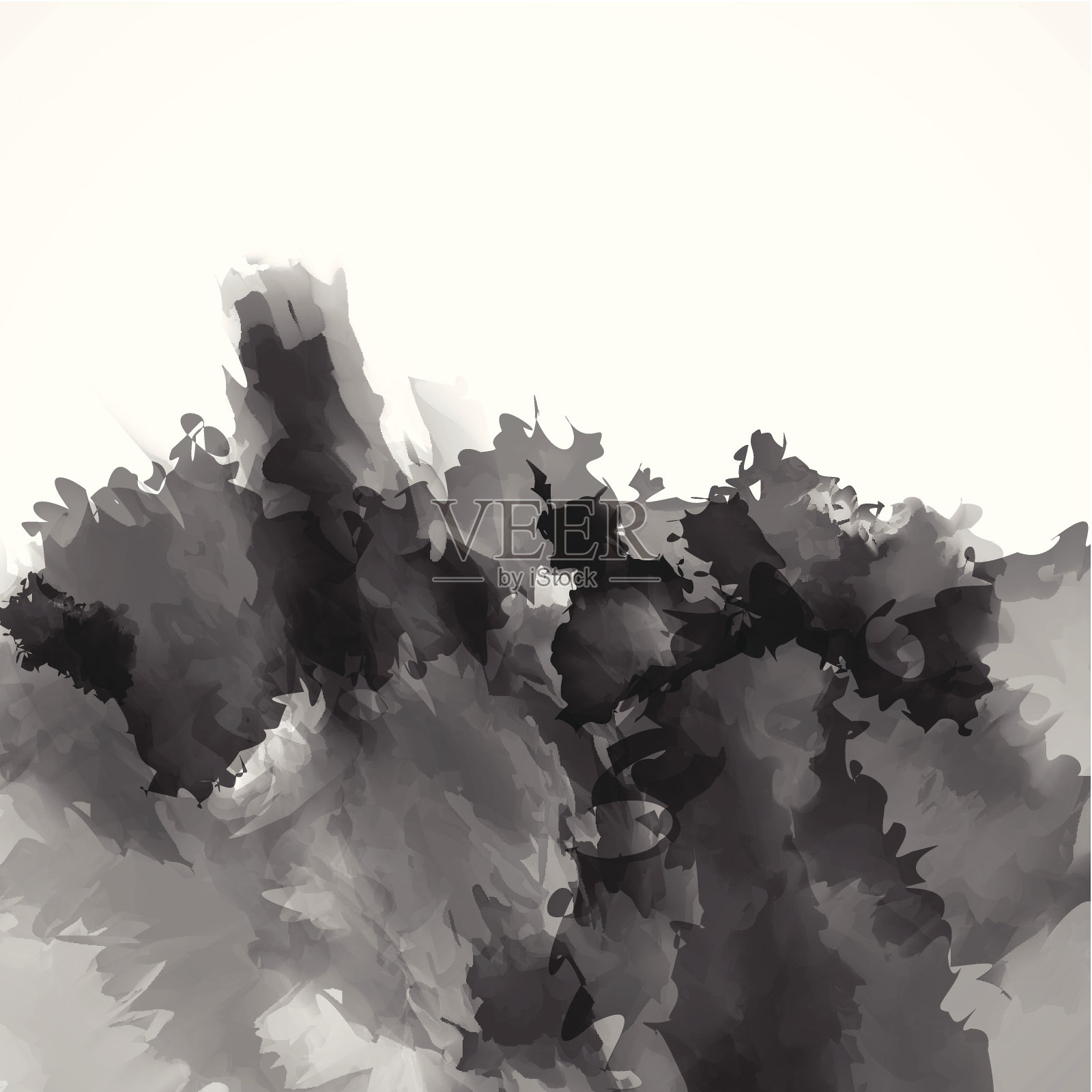 抽象灰色水彩图案背景插画图片素材
