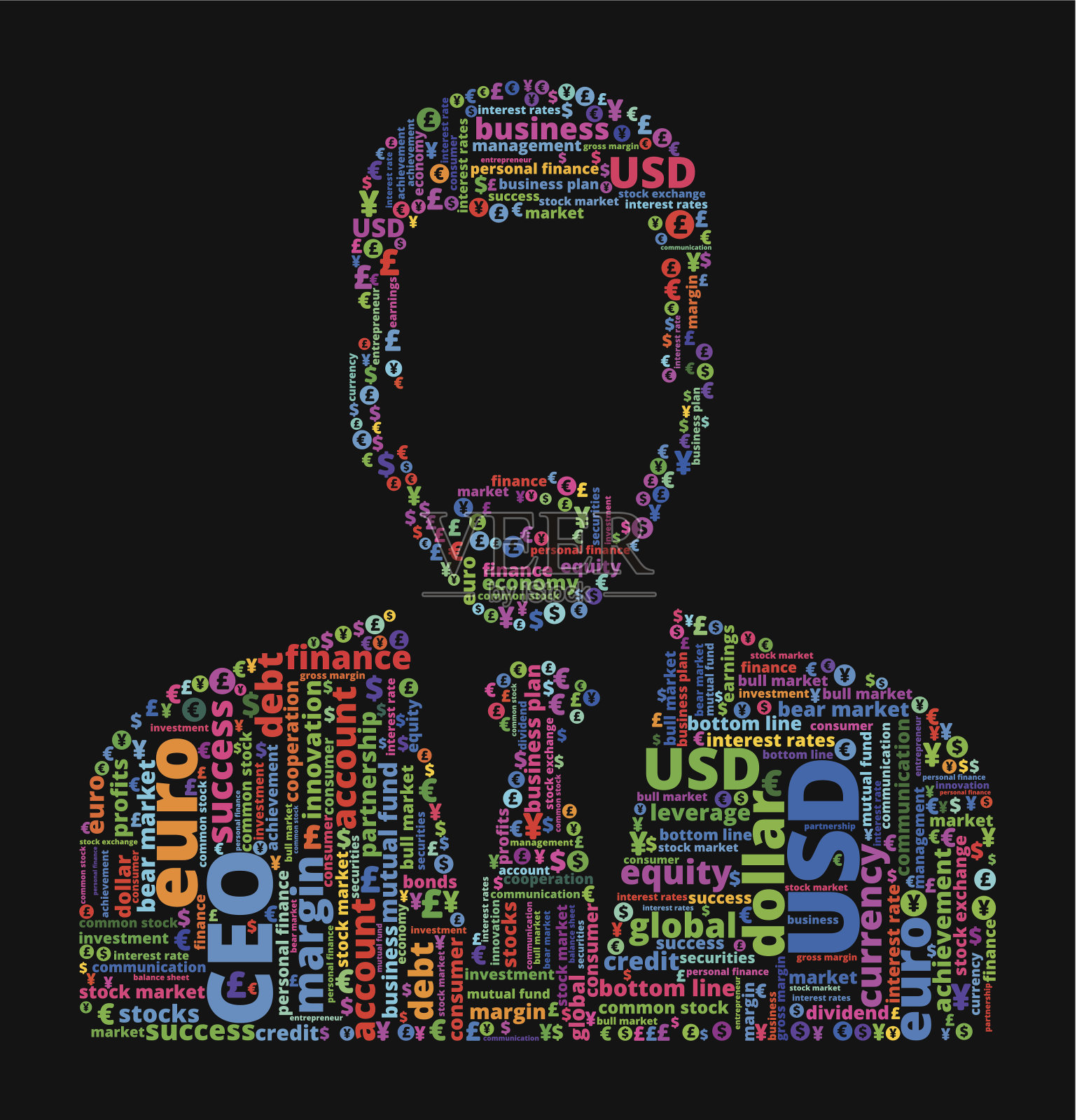 商人和金融图标图案插画图片素材