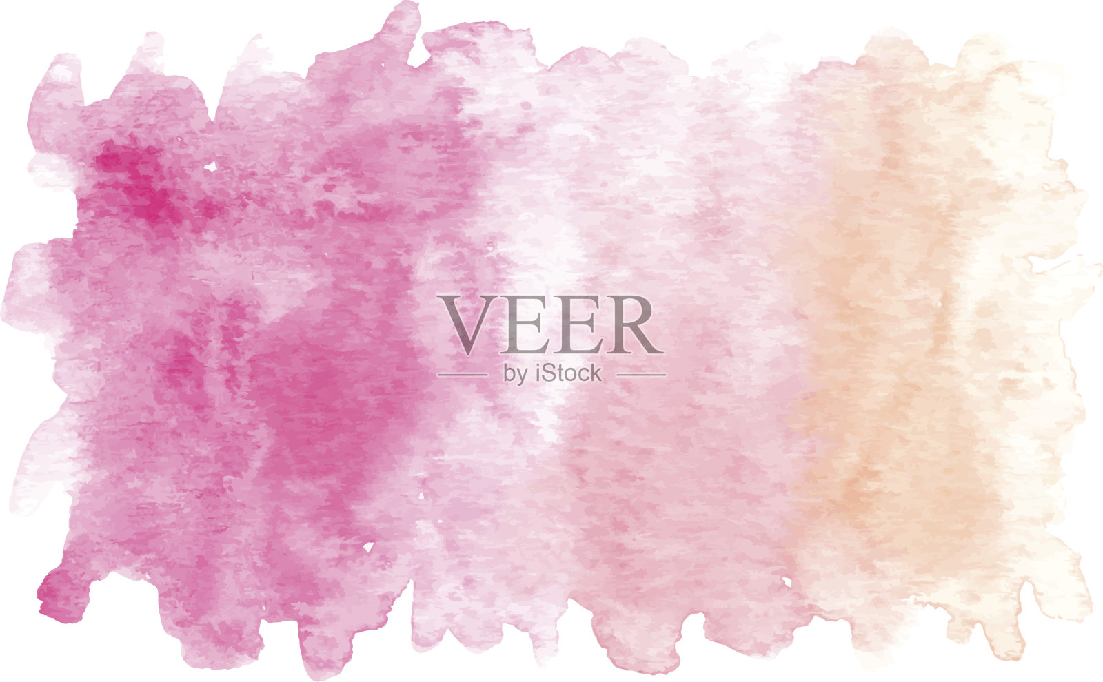 粉红色的水彩横幅插画图片素材