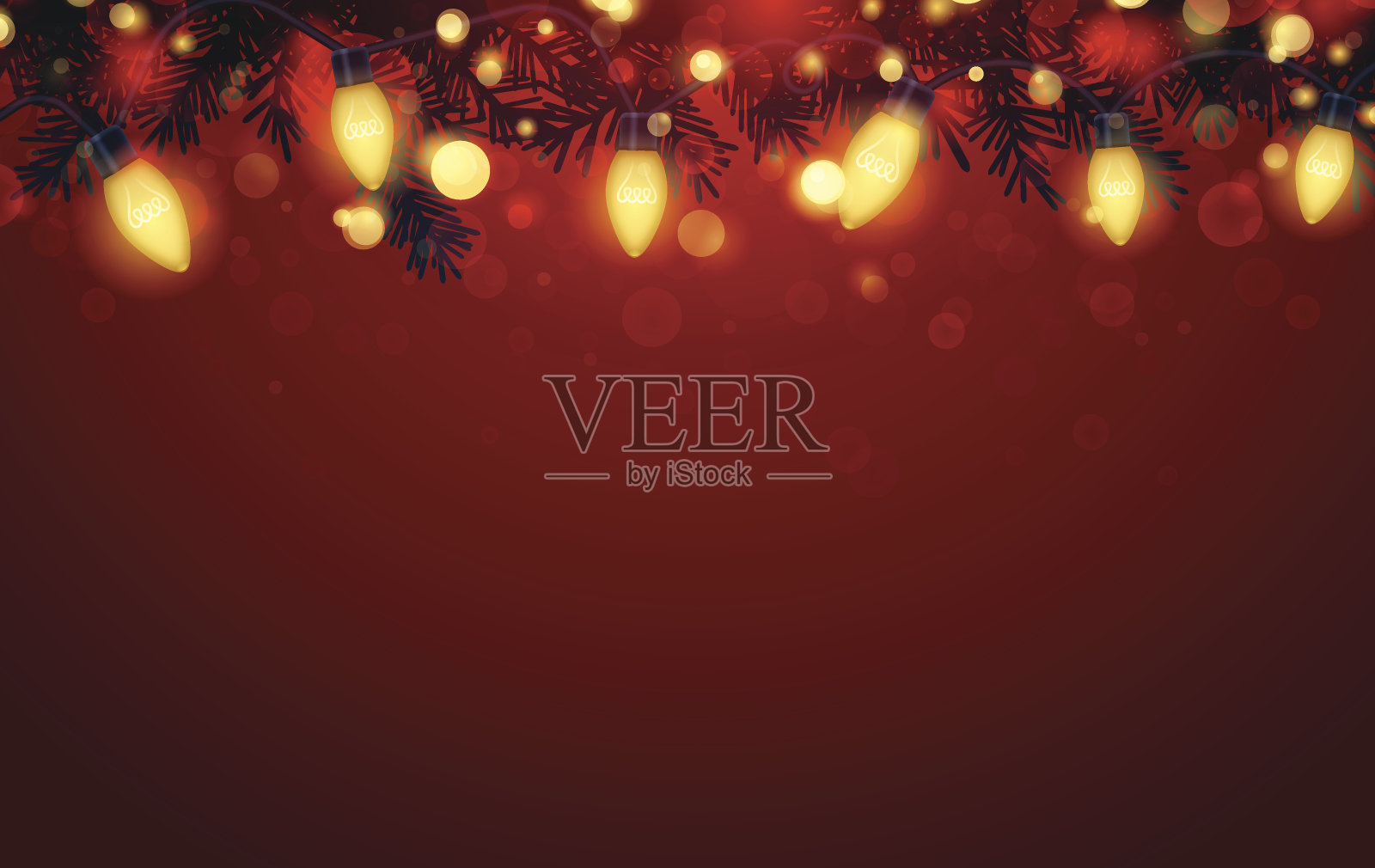 假日灯光背景插画图片素材