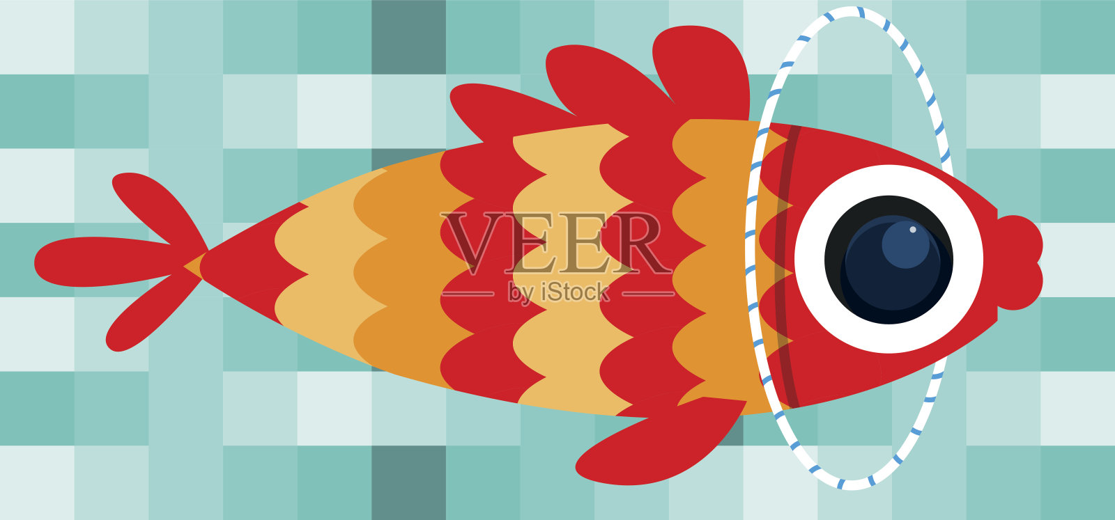 Hoolahoop鱼插画图片素材