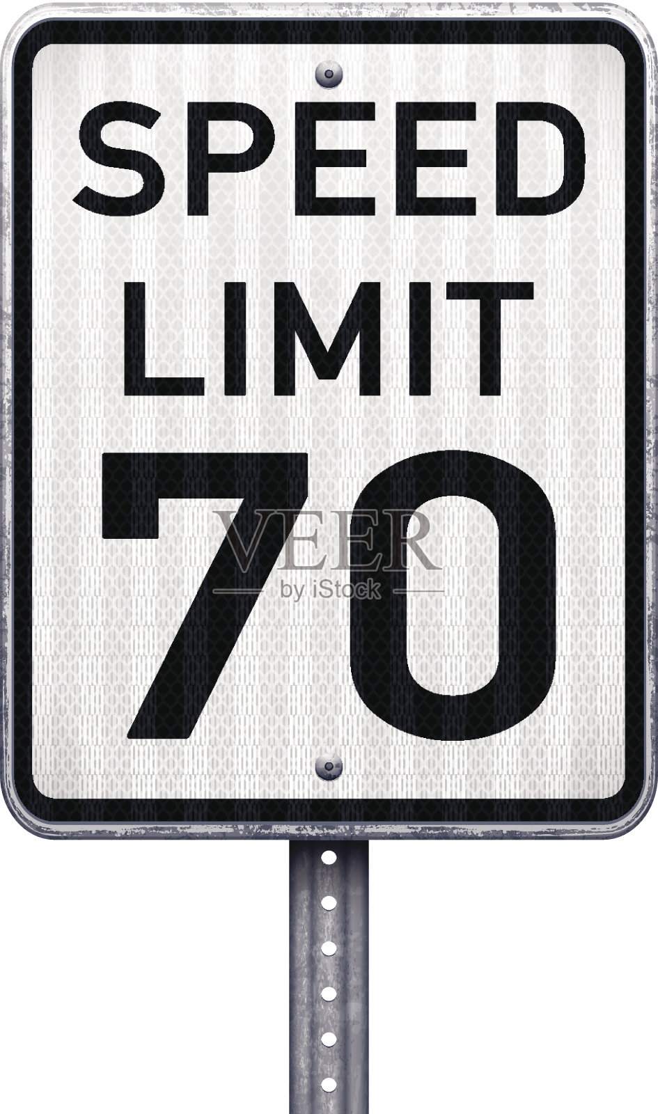 美国最高时速70英里路标插画图片素材