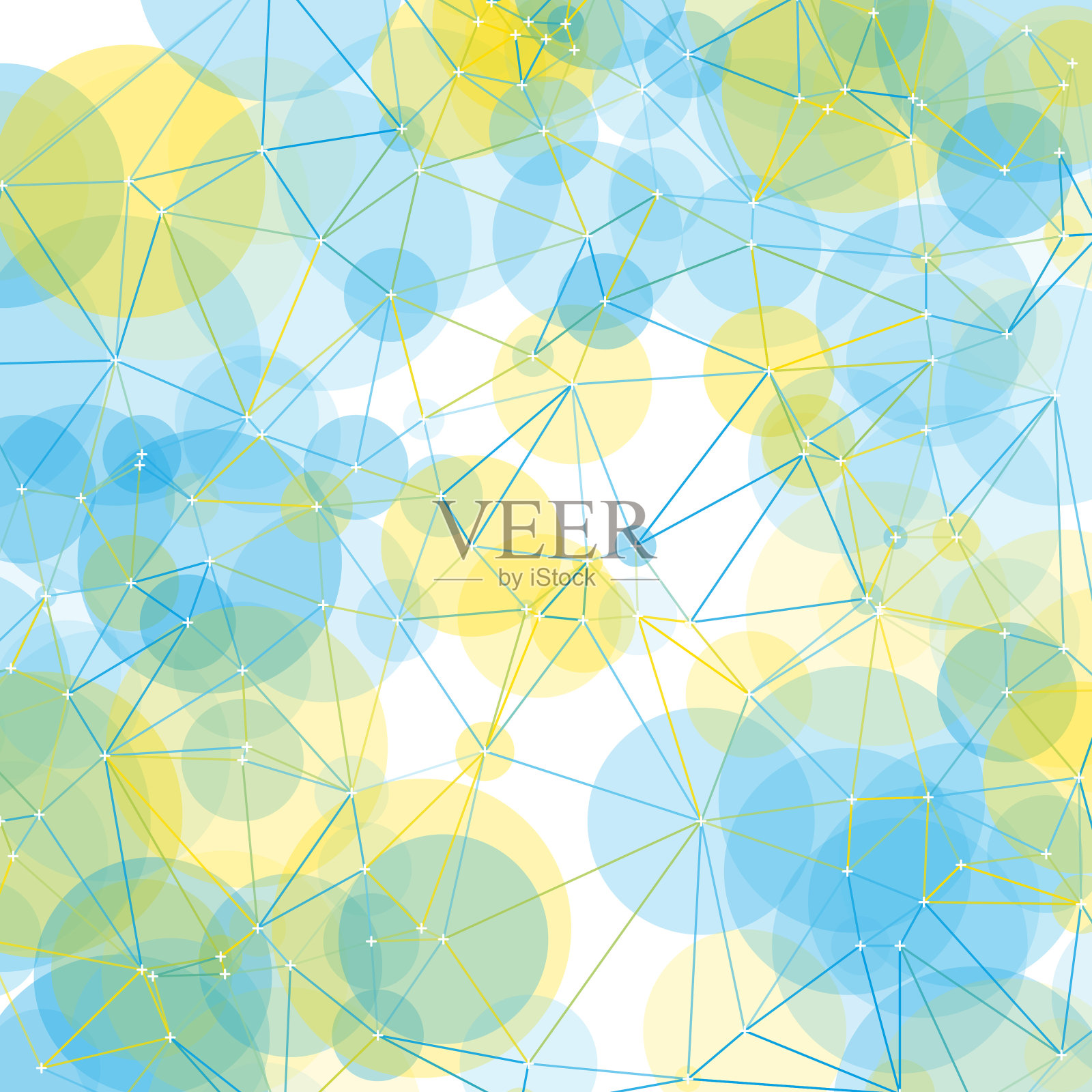 晨多边形圆图案正方形插画图片素材