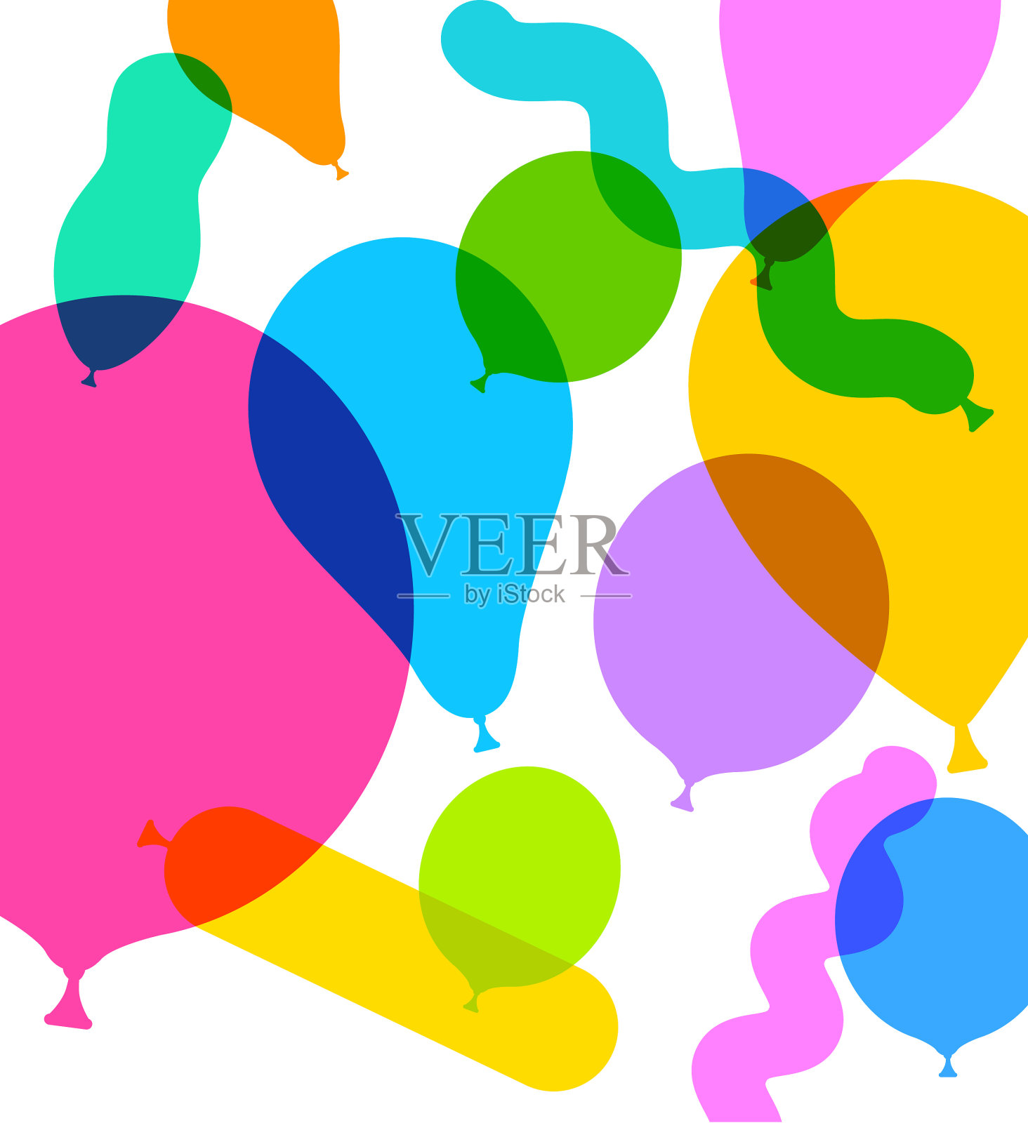 派对气球设计元素图片