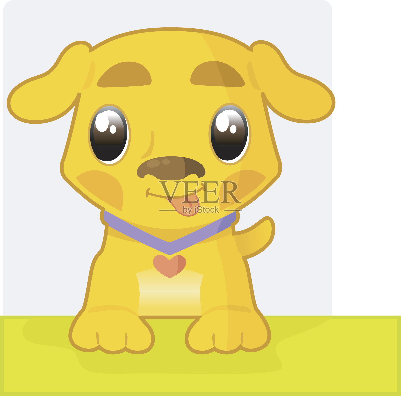 狗可爱的微笑插画图片素材